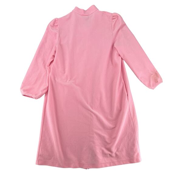 Vintage 1970s Valetta Pink Dressing Gown Nightgown Lace Embroidery Medium - Picture 8 of 8